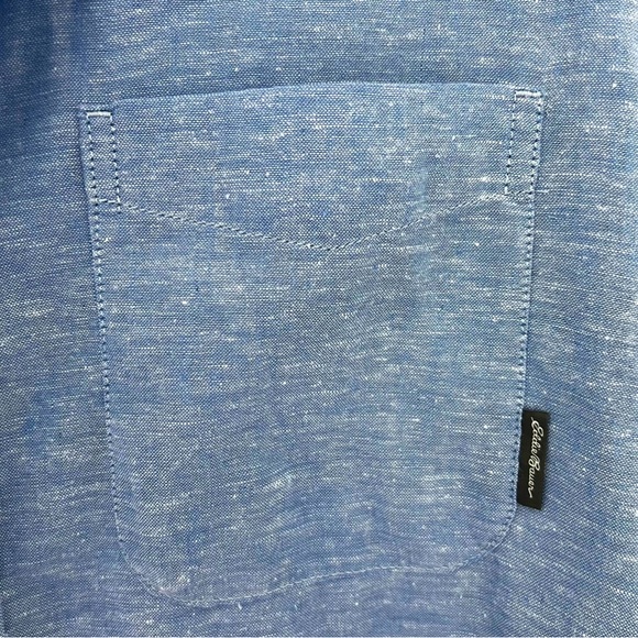 Eddie Bower Men’s Linen Blend Button Down Shirt Size L - Picture 3 of 7